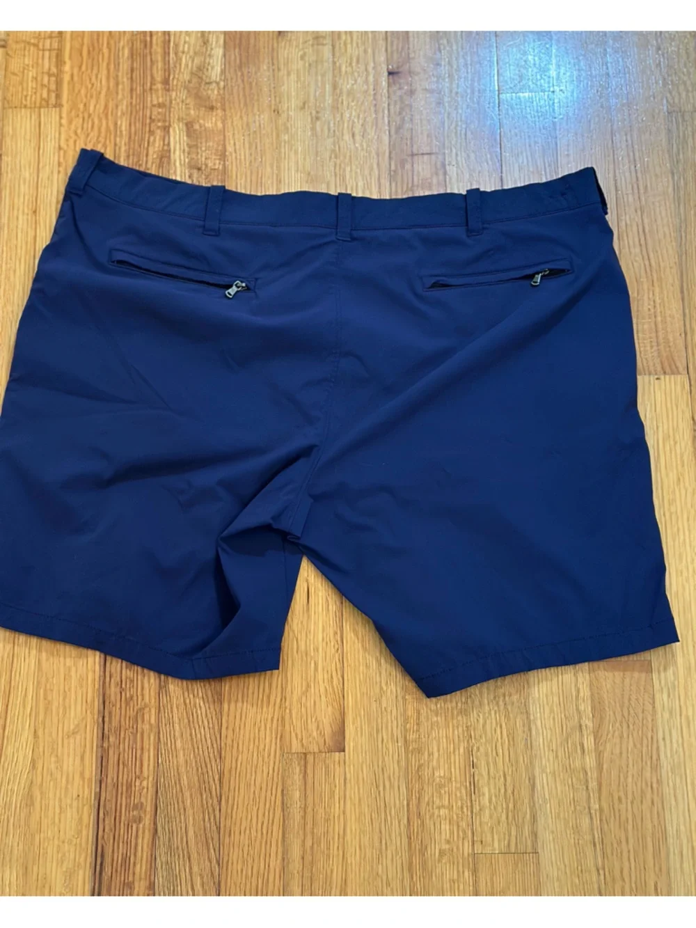 J Crew Tech Shorts Mens 42 Blue Flat Front Nylon Stretch Hiking Outdoor (#5)